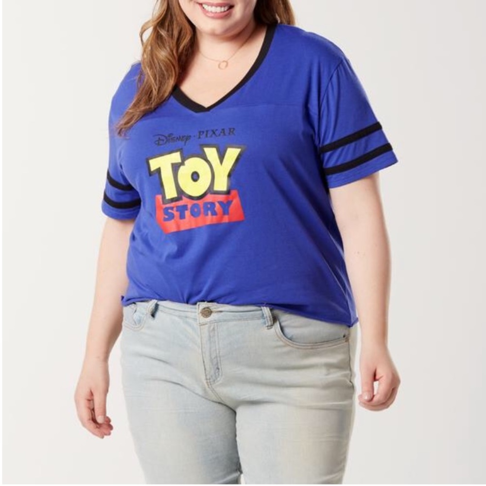 DISNEY. Toy Story Cropped top. Royal blue sz XL Jr